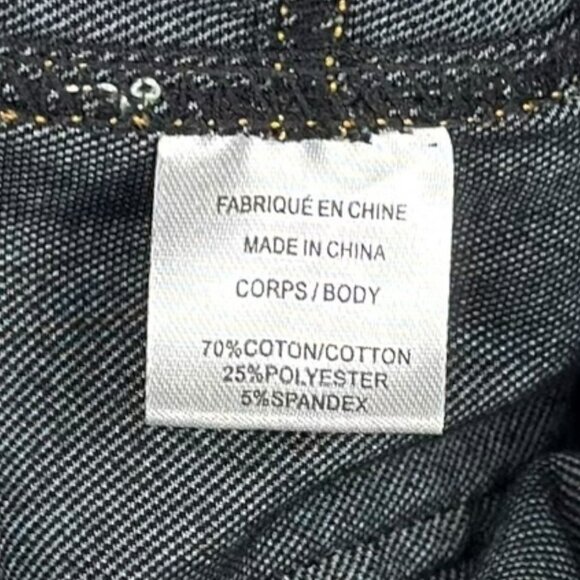 mySTYLE 2X Dark Wash Pull-On Jegging Capris Contrast Stitch Plus Thin - Picture 8 of 9